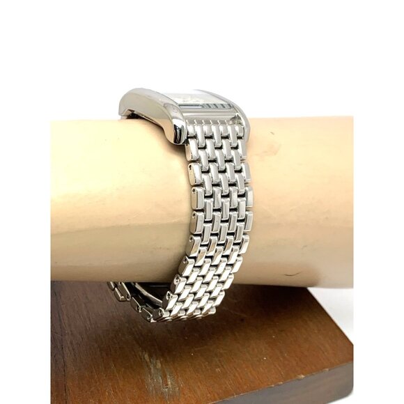 Tory Burch Women's Watch TBW1069 Eleanor Quartz Cream Dial Silver Steel Tank - Picture 11 of 13